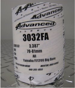 Yamaha steel sleeve from Andrews Motorsports
